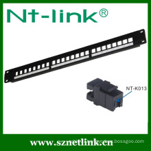 19 Inch 1U 24Port Cat.5E RJ45 Modular Patch Panel